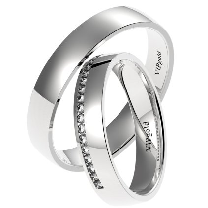 Svadobné obrúčky 7422 - biele zlato