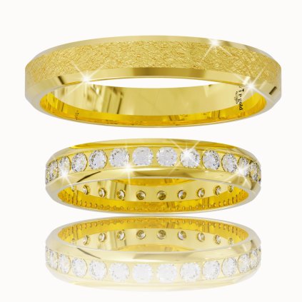 Svadobné obrúčky 7523 - žlté zlato