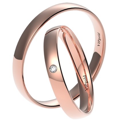 Svadobné obrúčky 7476 - červené zlato