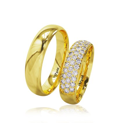 Svadobné obrúčky 7510 - žlté zlato