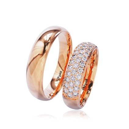 Svadobné obrúčky 7510 - červené zlato