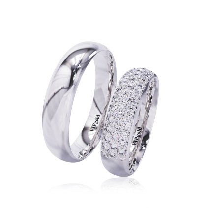 Svadobné obrúčky 7510 - biele zlato