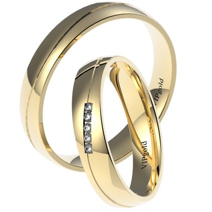 Svadobné obrúčky 7431 - žlté zlato