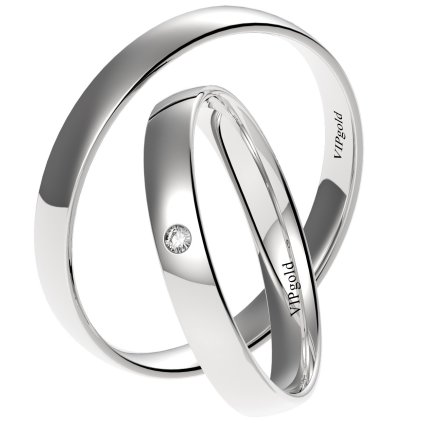 Svadobné obrúčky 7476 - biele zlato