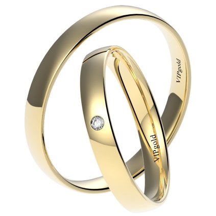 Svadobné obrúčky 7476 - žlté zlato