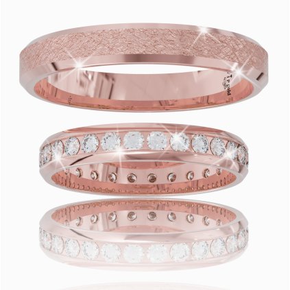 Svadobné obrúčky 7523 - červené zlato