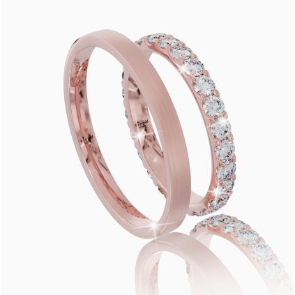 Svadobné obrúčky 7529 - červené zlato